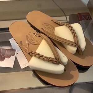 Women’s 7.5-8.5 ‘flirty braidy’ Rainbow Sandals